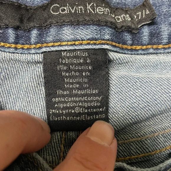 Calvin Klein Womens Flare Fit Distressed Jeans Size 27 - Picture 13 of 13